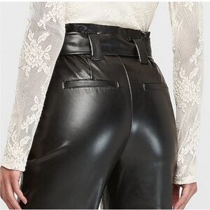 NEW Express Black High-Waisted Leather full length Pants Women’s Small